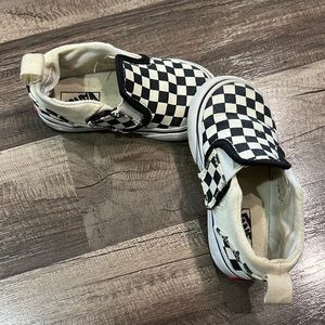 Black and white checkered Vans
